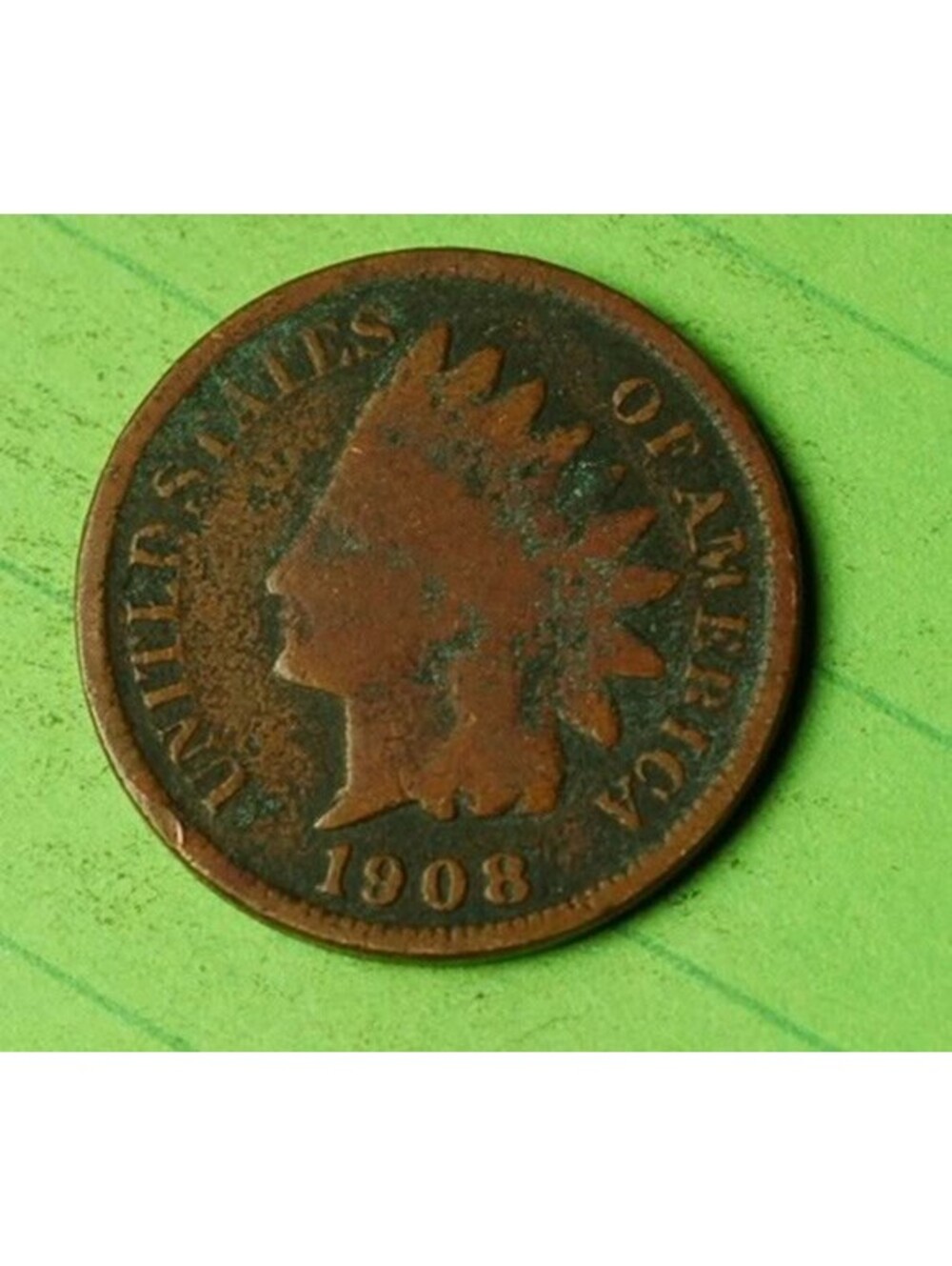 X224 1908 Indian Head Cent Penny 1c - Check Out Our eBay Store - old coin money